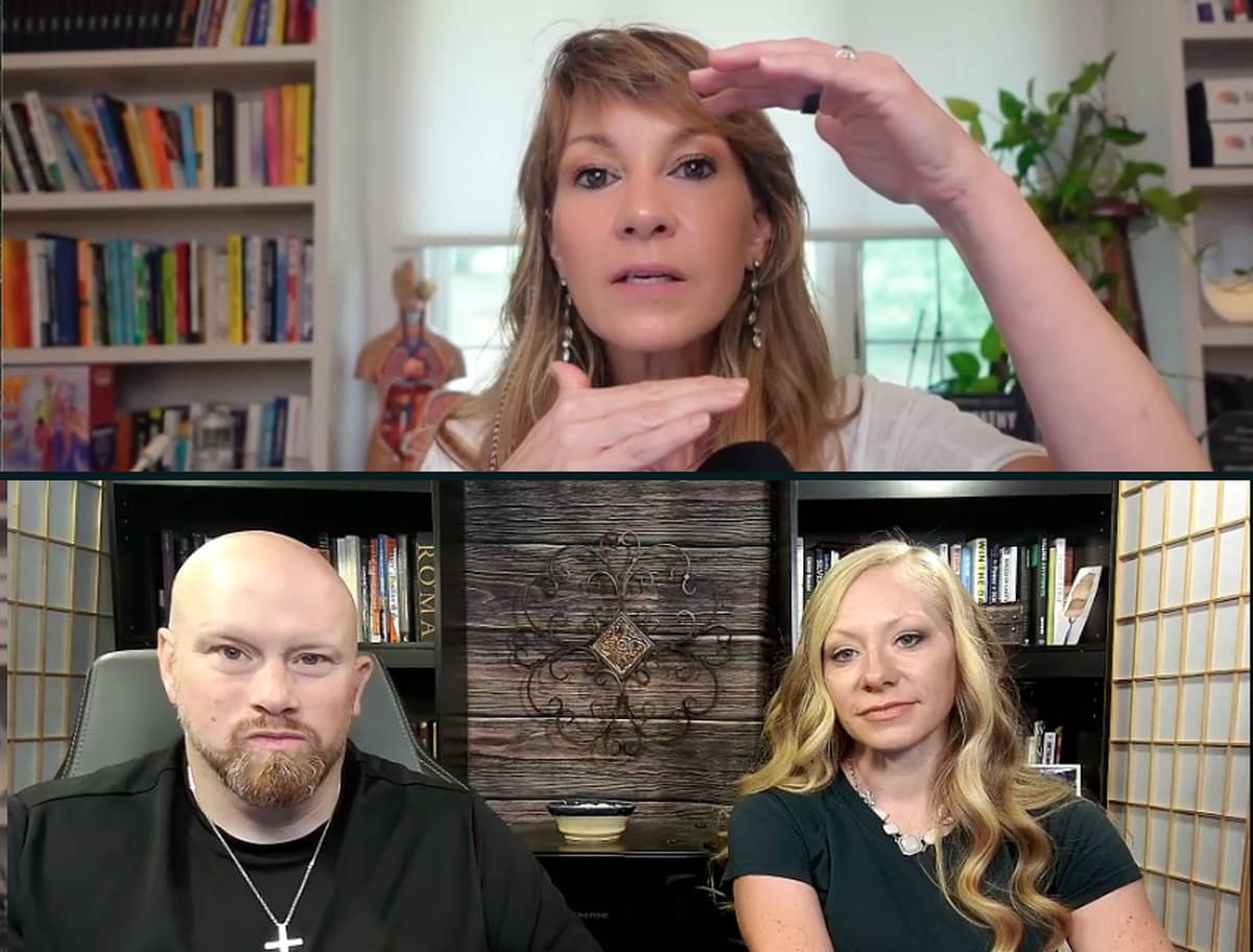 Jennifer teaching on a live session with Jenn and Jeff Peterson
